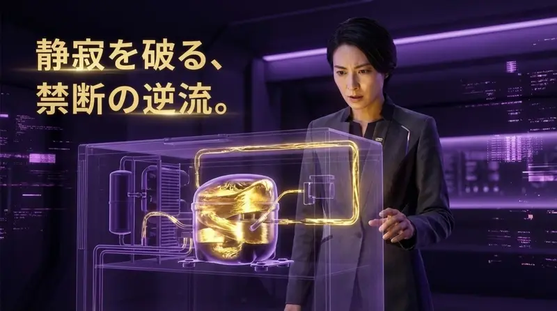 本体を寝かせるとコンプレッサー内のオイルが配管に逆流し故障する