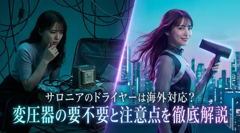 サロニアのドライヤーは海外対応？変圧器の要不要と注意点を徹底解説